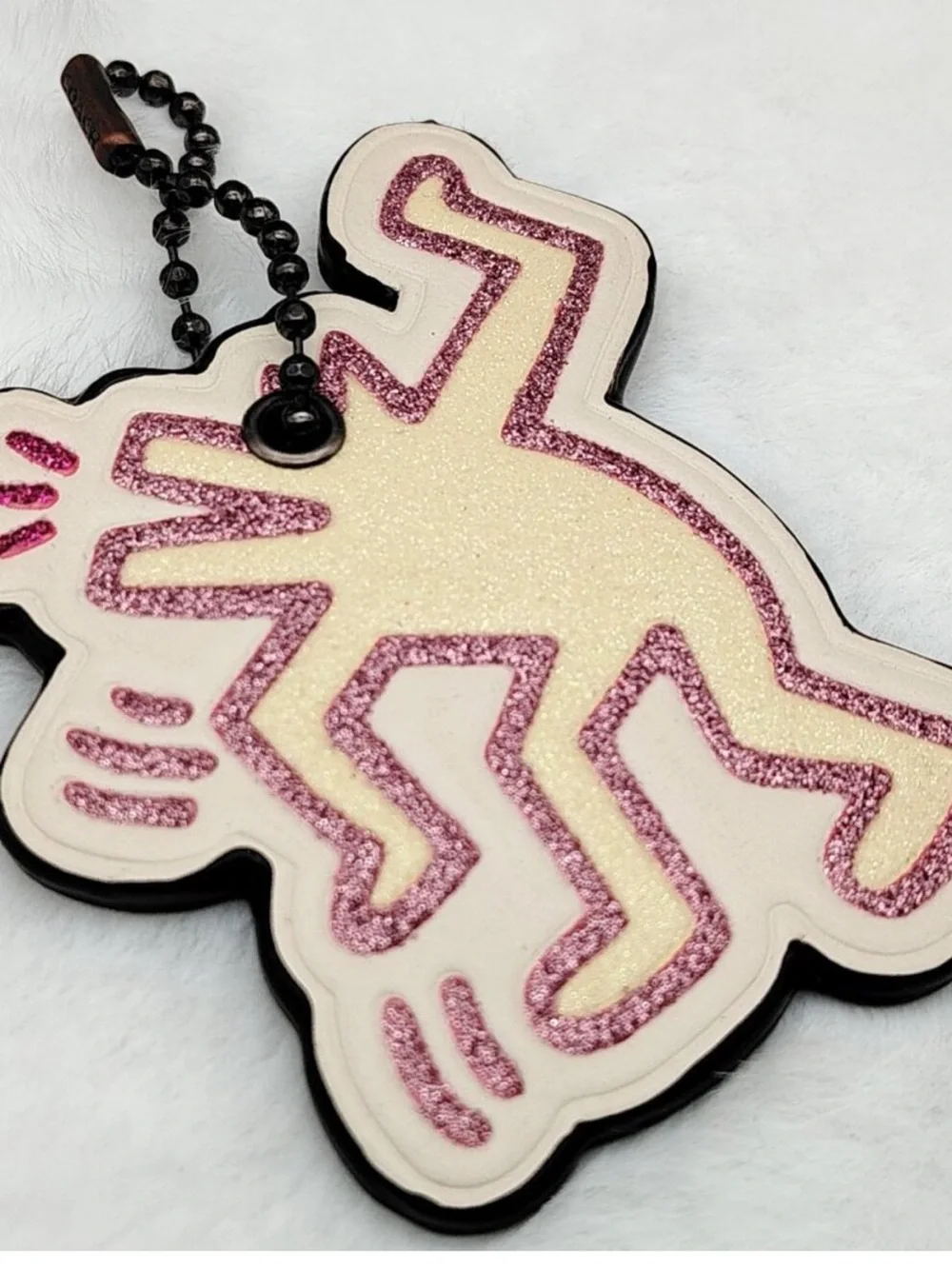 COACH X Keith Haring glitter dancing figure bag Charm